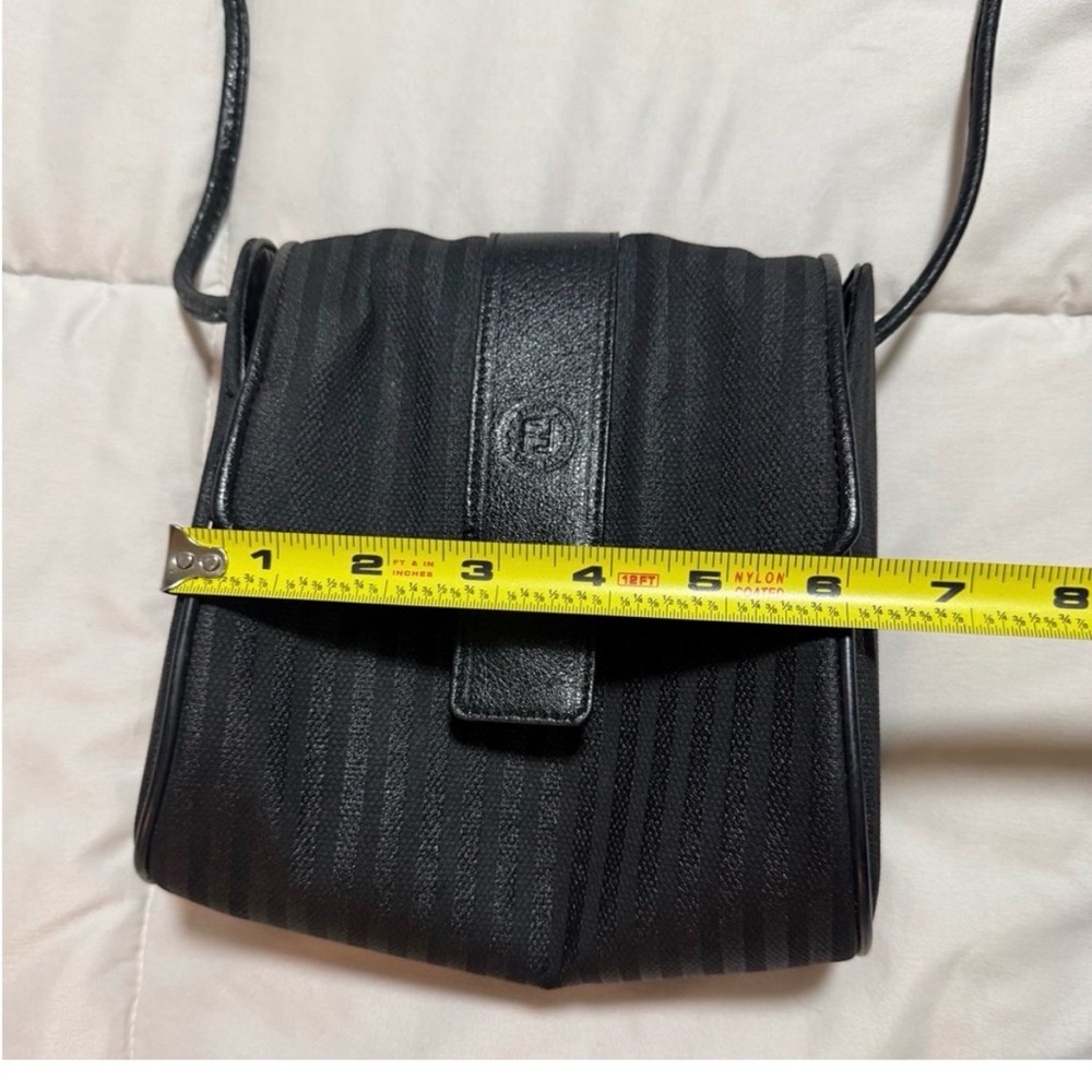 Fendi Black Textured Leather Crossbody Bag. Authentic! - Picture 7 of 9